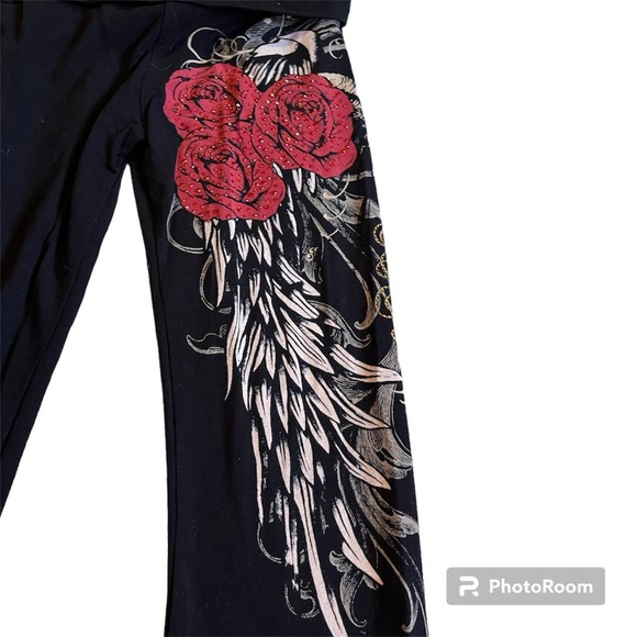 rare fold over flared leggings - Picture 3 of 3